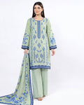 Cool & Classy - Light Green Linen with Blue Embroidery